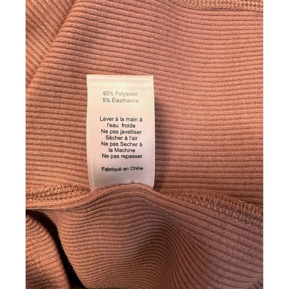 New ASTR The Label Ribbed Long Sleeve Hook Eye Front Bodycon Dress Blush S - Picture 8 of 12